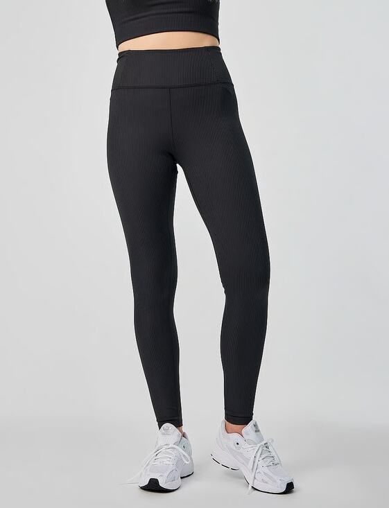 girlfriend collective Pants - Girlfriend Collective Black Rib High-Rise Leggings   Size: S